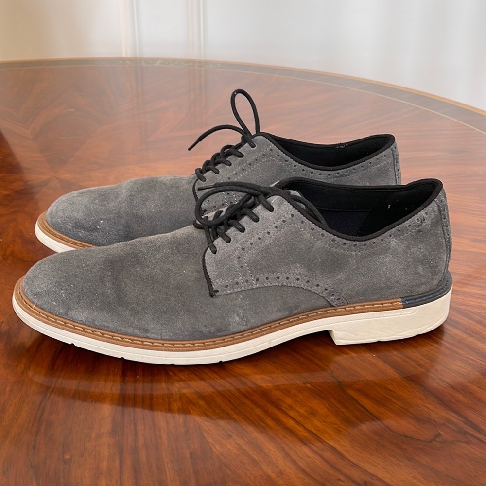Cole Haan Mens Suede Grey Dress shoe size 11.5
